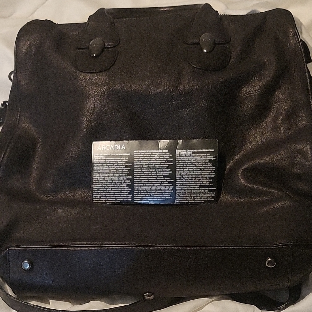 Arcadia Dark Leather Duffel Bag